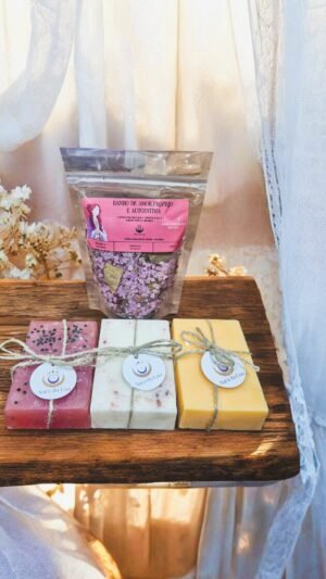 💖 Kit Aura do Amor-Próprio- (3 sabonetes + Banho de Amor-Próprio & Autoestima)