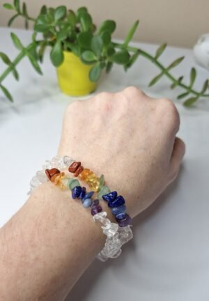 Pulseira de Quartzo Cristal 7 Chakras - Harmonia e Equilíbrio Energético