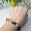 Pulseira de Obsidiana Negra e 7 Cristais Chakras - Harmonia e Proteção Energética