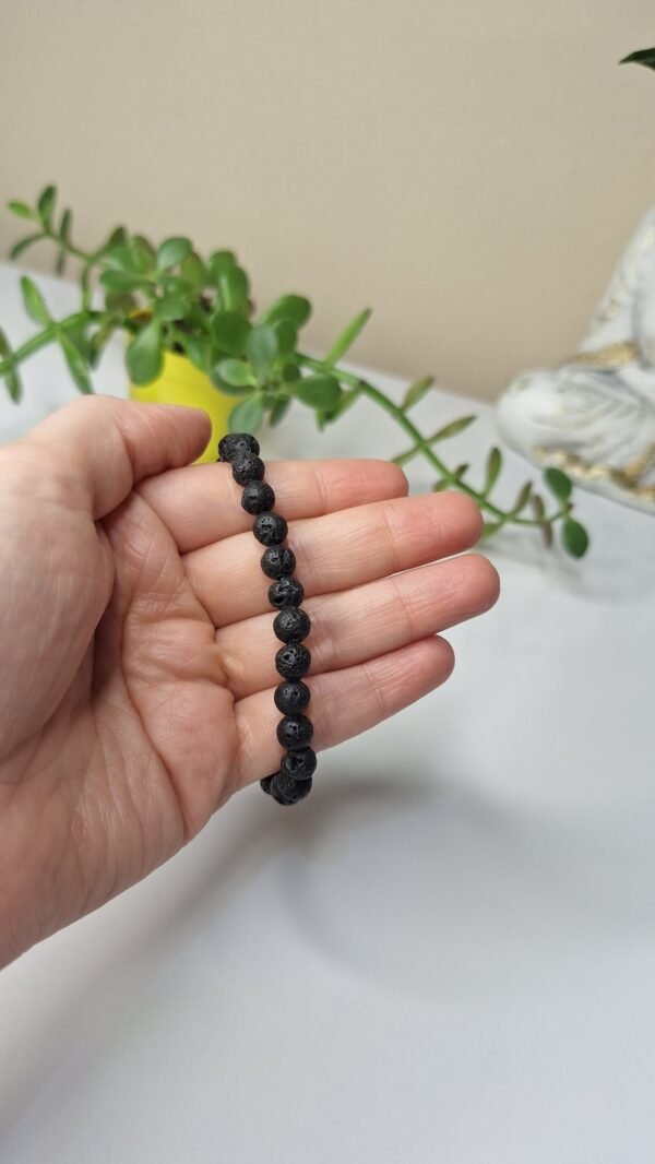 Pulseira 7 Chakras - Pedra Vulcânica 6mm- Harmoniza e Fortalece