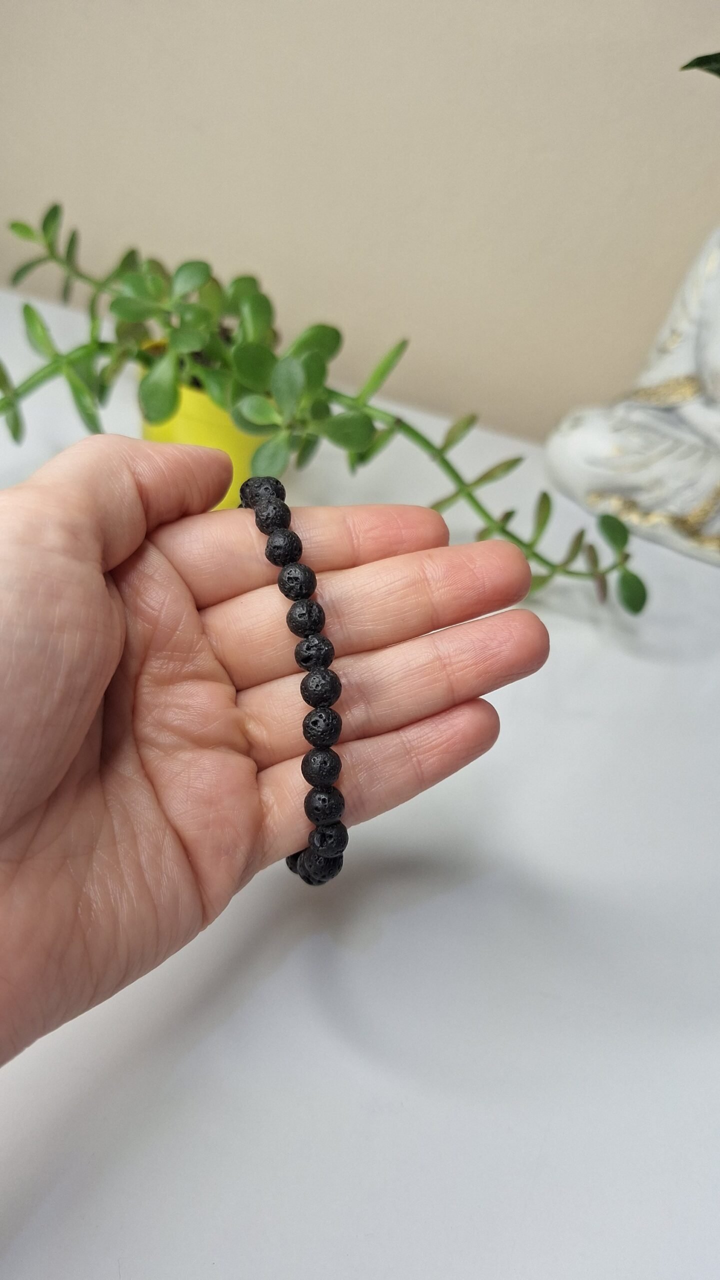 Pulseira 7 Chakras - Pedra Vulcânica 6mm- Harmoniza e Fortalece