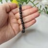 Pulseira De Pedra Vulcânica Com Hematita 6mm- Proteção e Resiliência