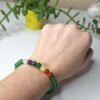 Pulseira 7 Chakras de Quartzo Verde 6mm- Saúde e Equilíbrio Emocional