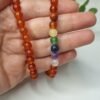 Pulseira 7 Chakras Cornalina 6mm - Energia e Vitalidade