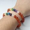 Pulseira 7 Chakras Cornalina 6mm - Energia e Vitalidade