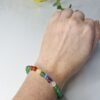 Pulseira 7 Chakras de Quartzo Verde 6mm- Saúde e Equilíbrio Emocional