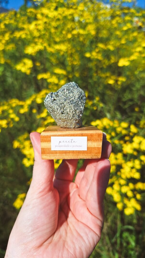 PIRITA NA BASE DE MADEIRA - ATRAIA PROSPERIDADE E ABUNDÂNCIA 100g a 130g