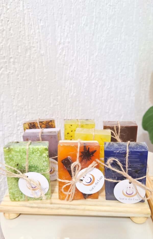 Kit "Vida Próspera" - 8 SABONETES ENERGÉTICOS +ESSÊNCIA+ SABONETEIRA GRÁTIS