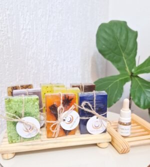 Kit "Vida Próspera" - 8 SABONETES ENERGÉTICOS +ESSÊNCIA+ SABONETEIRA GRÁTIS