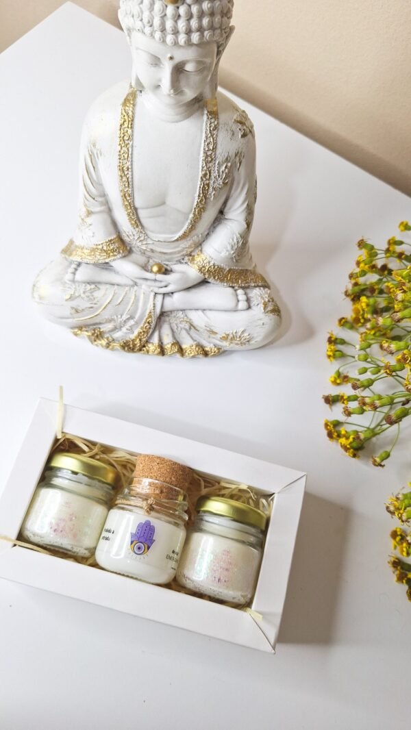 Trio velas Premium -PROTEÇÃO E ABUNDÂNCIA (caixa premium)