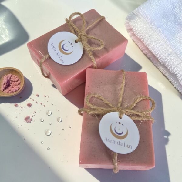 (Lançamento) SABONETE ARGILA ROSA, Óleos hidratantes e óleo essencial – (Intuição, conexão e despertar)