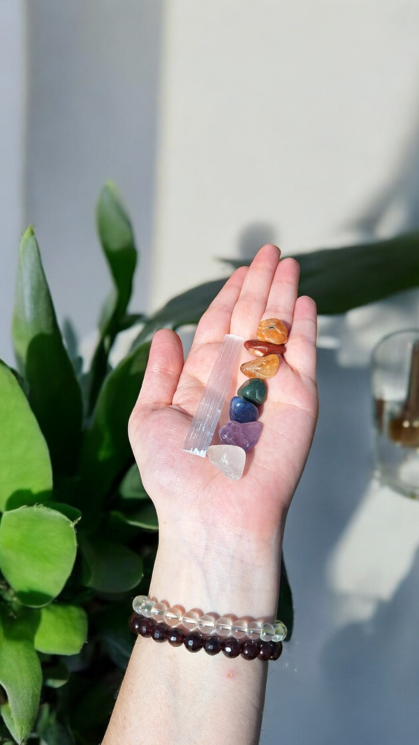 Kit Mini Alinhamento dos Chakras – Equilibre Sua Energia com a Força dos Cristais ✨