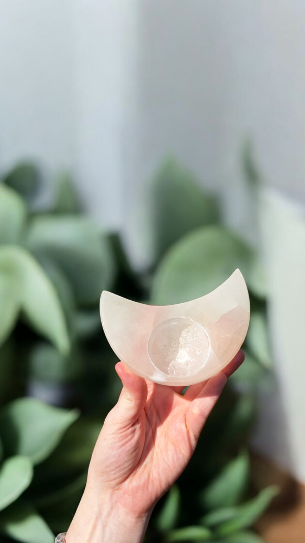 Lua de Selenita Branca 420g