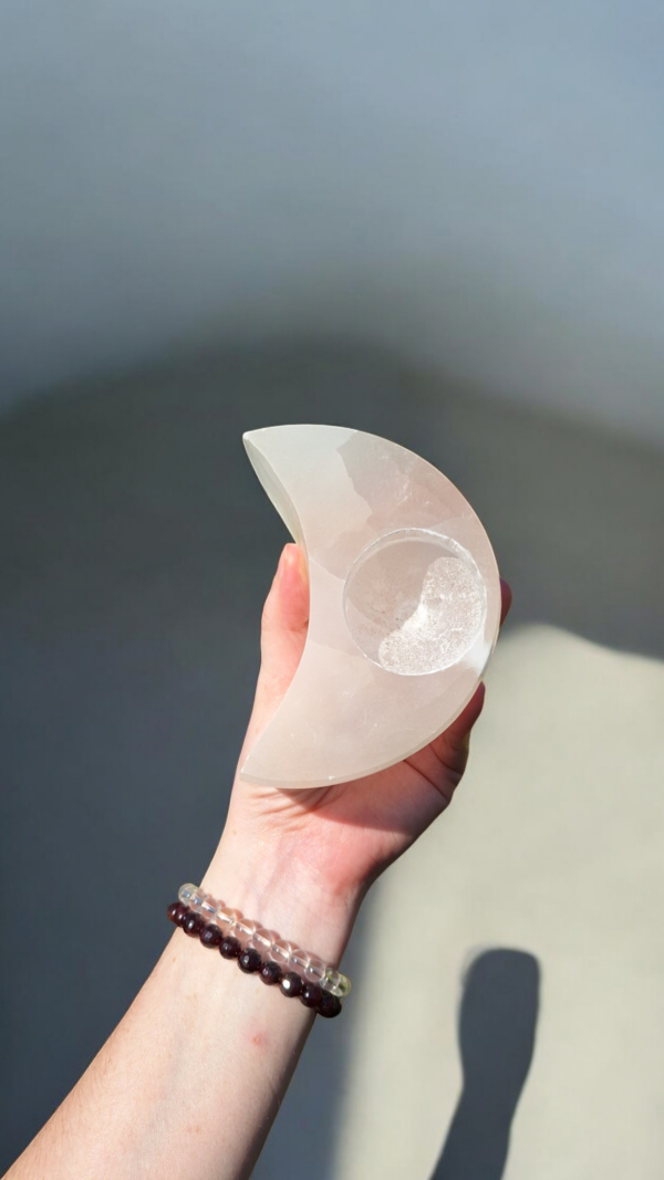 Lua de Selenita Branca 420g