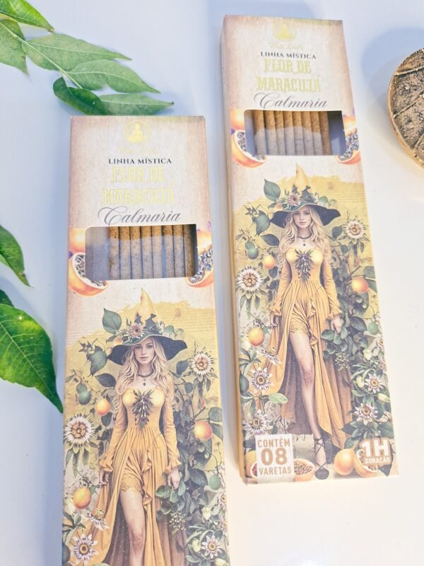 Incenso Vila Zen – Linha Mística das Bruxas 💜 Flor de Maracujá – Calmaria e Serenidade 💜