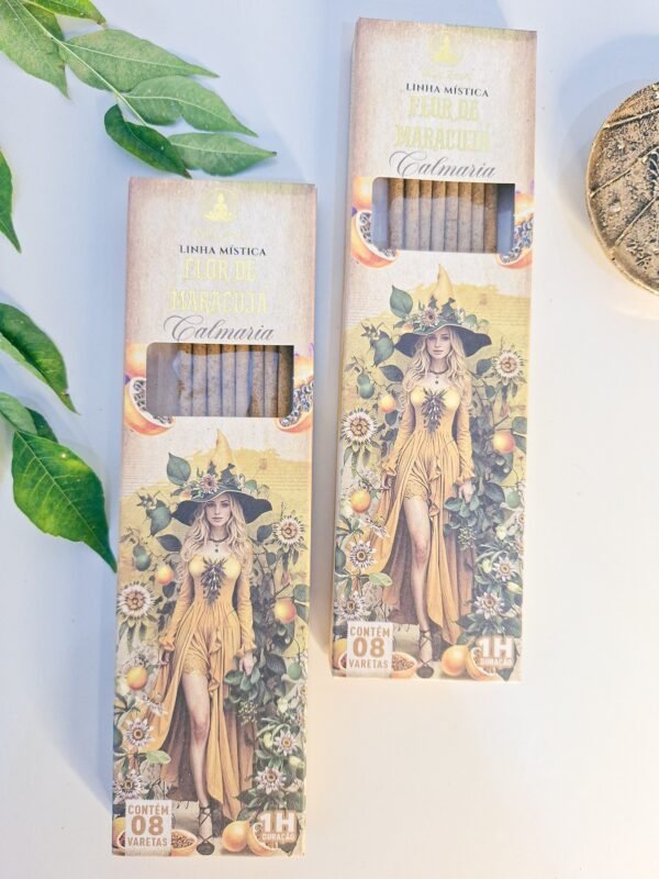 Incenso Vila Zen – Linha Mística das Bruxas 💜 Flor de Maracujá – Calmaria e Serenidade 💜
