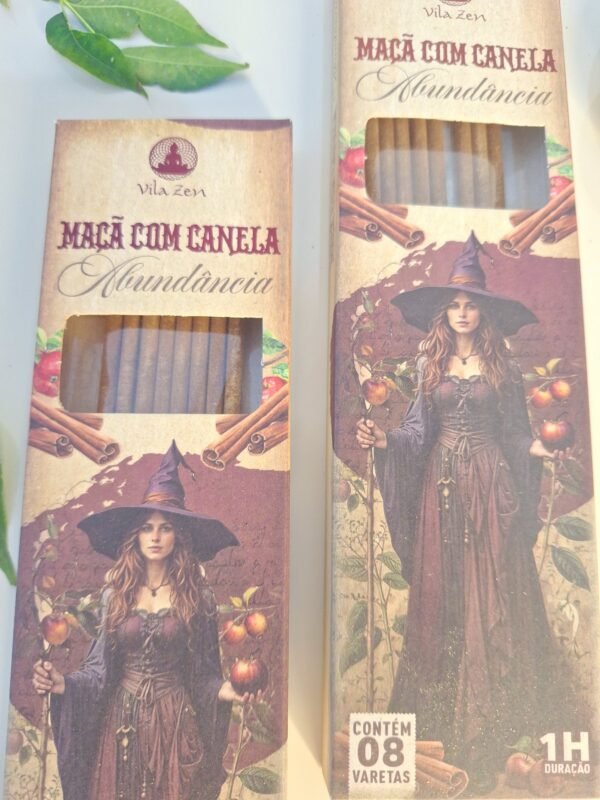 Incenso Vila Zen – Linha Mística das Bruxas 💜 Maça com Canela – Abundância 💜
