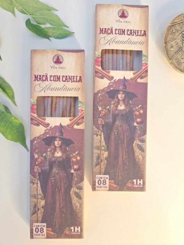Incenso Vila Zen – Linha Mística das Bruxas 💜 Maça com Canela – Abundância 💜