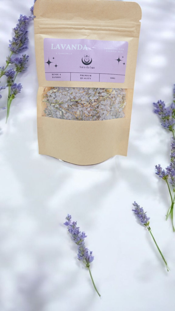 Banho Lavanda & Camomila com Óleo Essencial de Lavanda