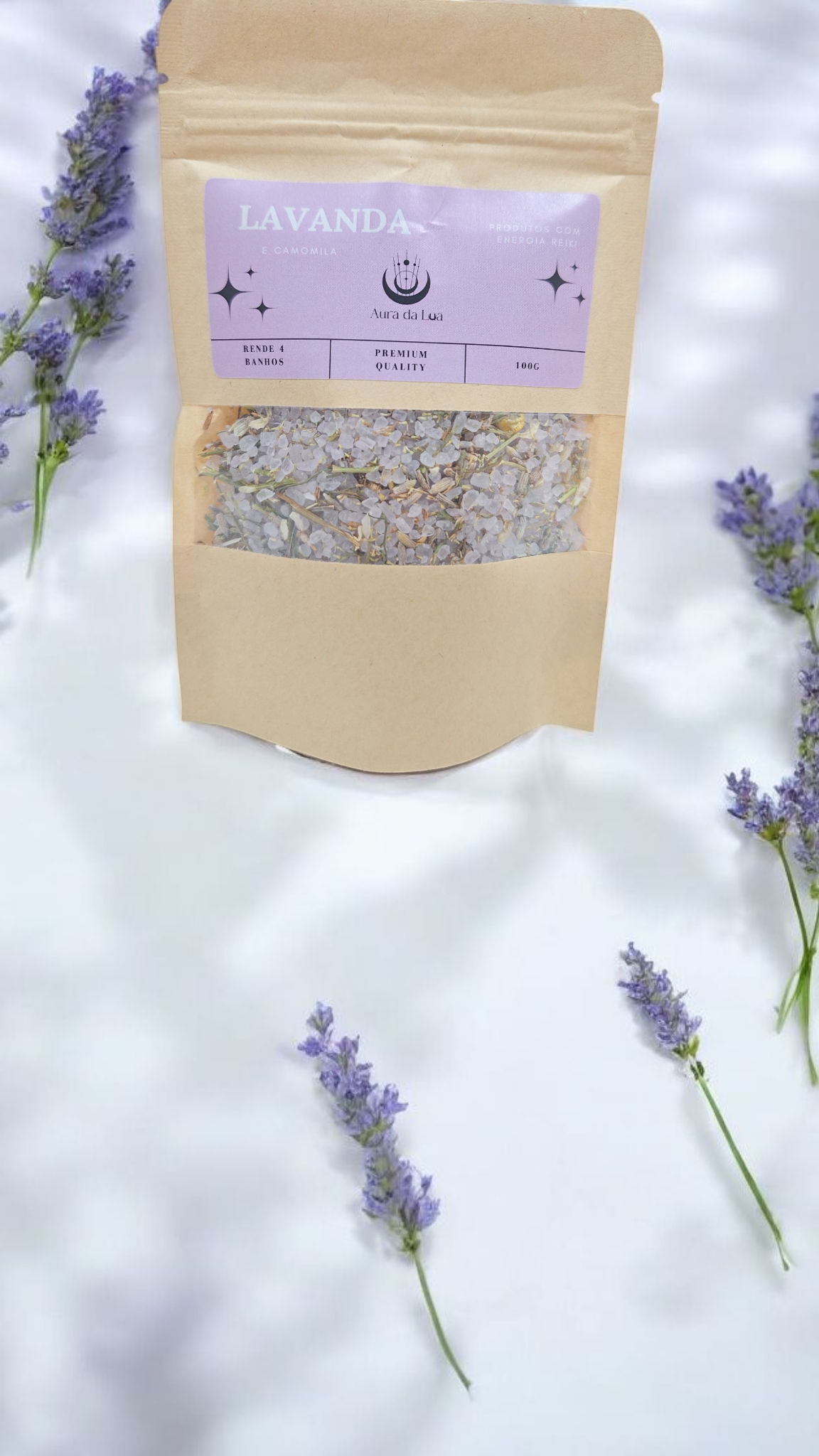 Banho Lavanda & Camomila com Óleo Essencial de Lavanda