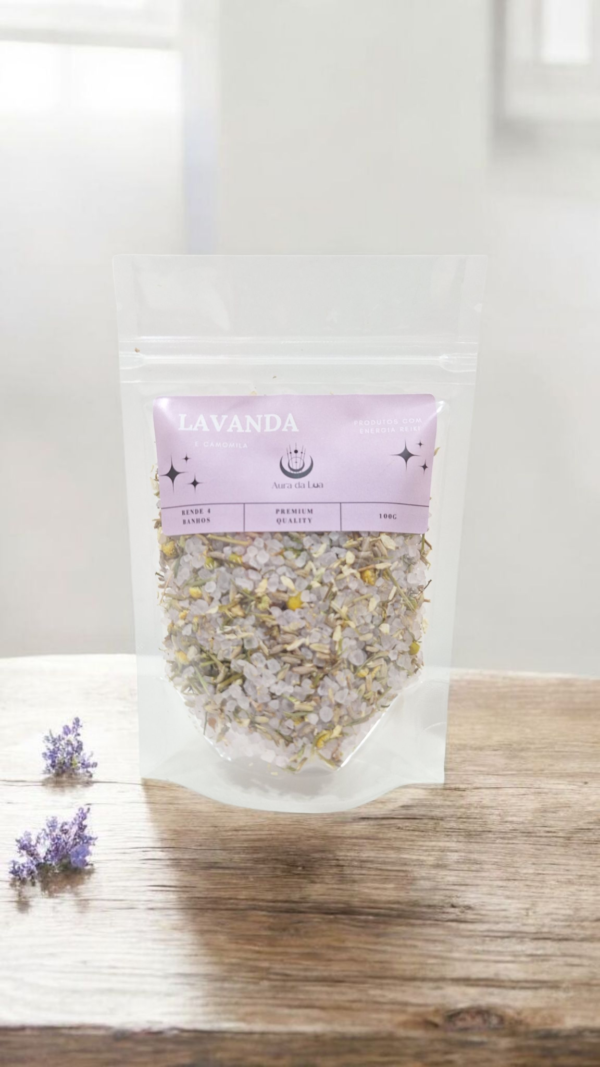 Banho Lavanda & Camomila com Óleo Essencial de Lavanda