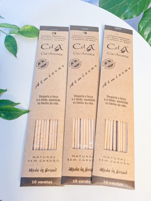 Incenso 100% Natural e vegano com Óleo Essencial de Almíscar – Força e Libido