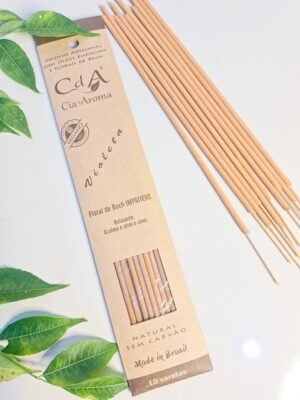 Incenso 100% Natural e Vegano - VIOLETA com Óleos Essenciais Floral de Bach IMPATIENS- Relaxante