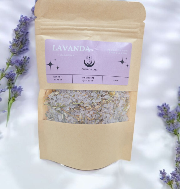 Banho Lavanda & Camomila com Óleo Essencial de Lavanda