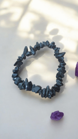 Pulseira de Obsidiana Natural cascalho — Proteção, Concentração e Autodescoberta