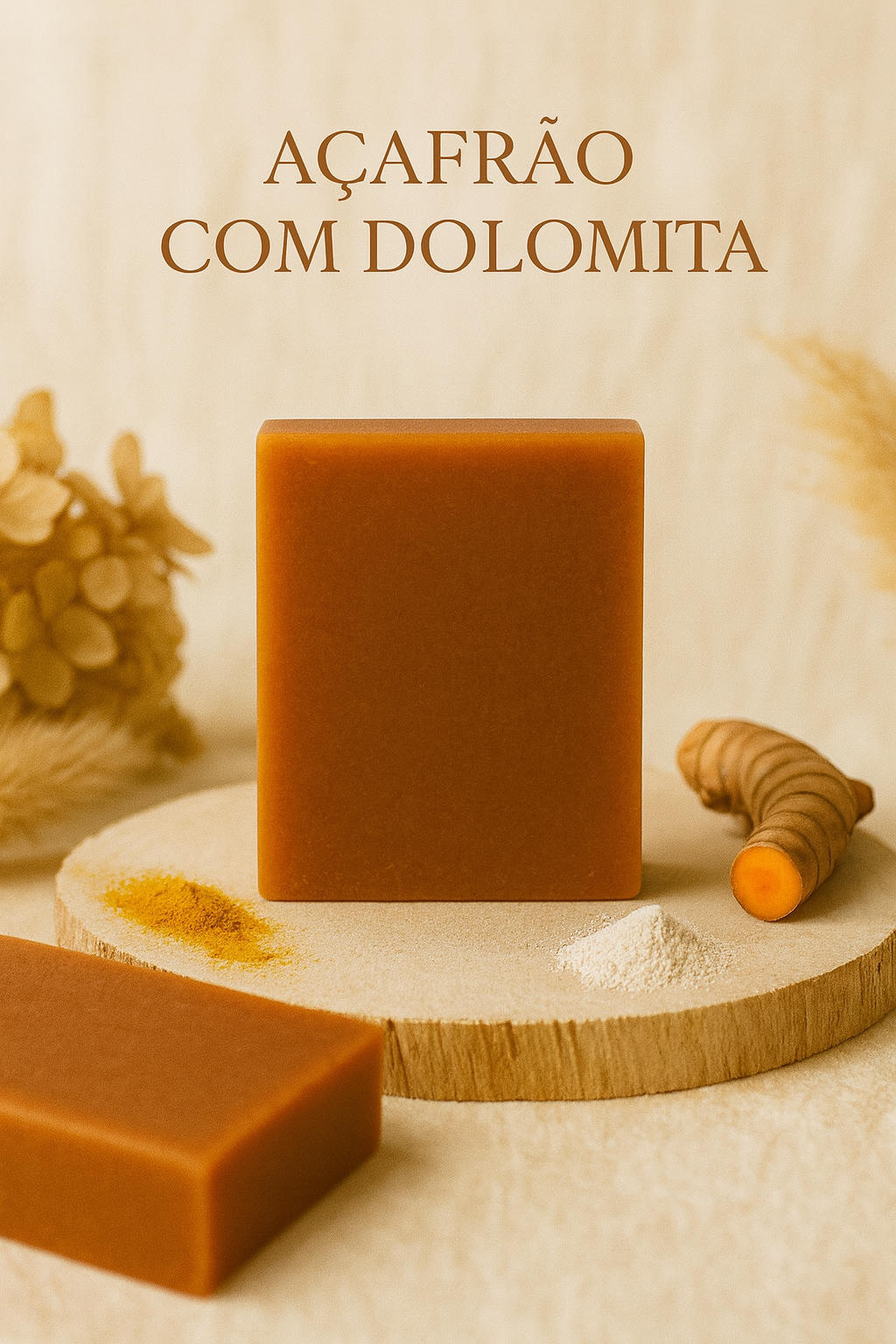 (Lançamento)SABONETE AÇAFRÃO E DOLOMITA- Depila e Clareia 120g