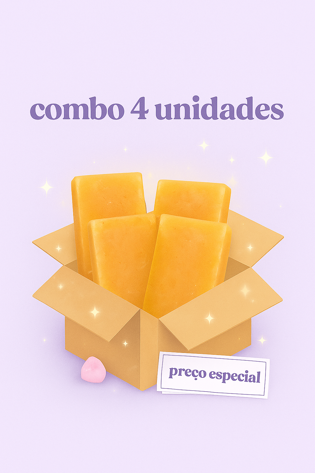 Combo com 4 Sabonetes  Pitanga – (Coragem e Autoconfiança)