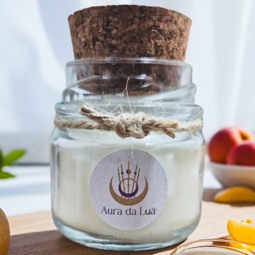 Vela Nectarina e Mel – Aroma Doce Solar | Chama da Abundância e Doçura de Viver
