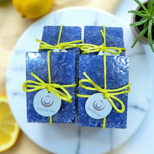 (Lançamento)🍋 Sabonete Energético Luce di Provenza -Anil, Sal Grosso, Extrato de chá verde e  Aroma de Limão Siciliano