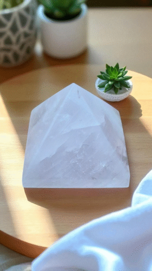 Pirâmide de Quartzo Rosa – 30g a 40g