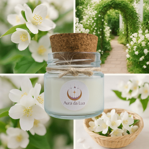 Vela Alma de Jasmim – Floral Intenso | Chama da Delicadeza e Clareza