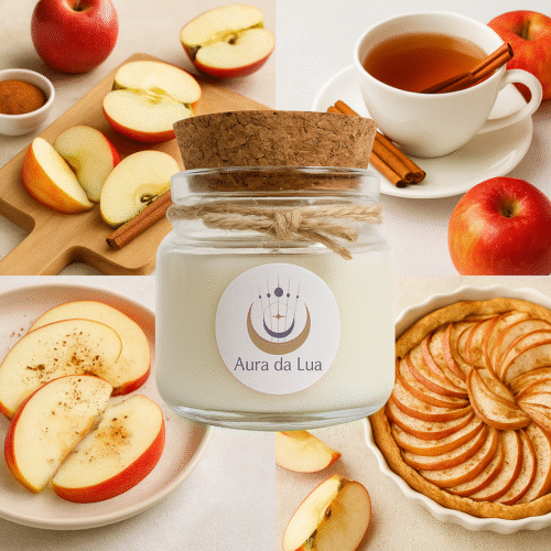 Vela Maçã com Canela – Aroma Quente e Aconchegante | Chama da Coragem e Proteção