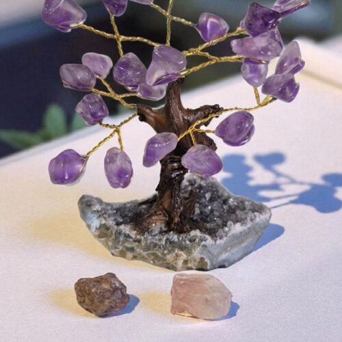 Árvore de Ametista com Base em Drusa – Elevação, Intuição e Proteção Espiritual