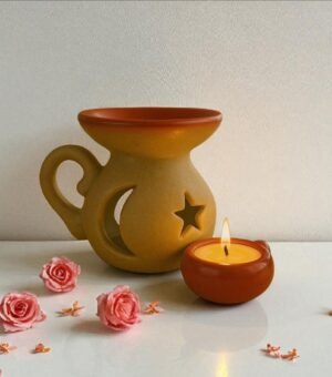 Difusor Rechaud Premium em Cerâmica + Mini Kit de Velas