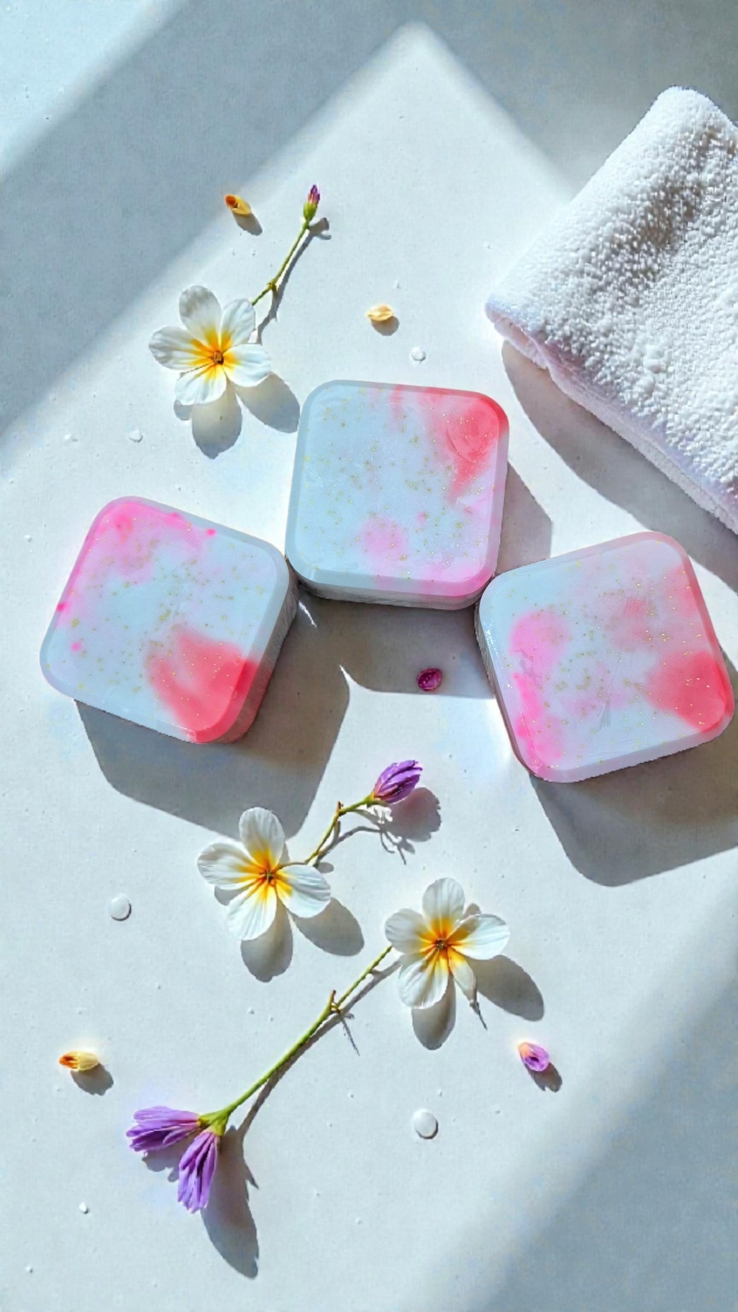 Kit Ritual 5 Forças – limpeza, energia, amor e calma (5 sabonetes Lavanda + Mel+ Anil, Alecrim e Sal Grosso + Amor Perfeito — com Reiki)