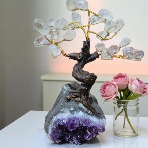 Pedra de Cristal com Base em Drusa– Clareza, Luz e Expansão da Consciência