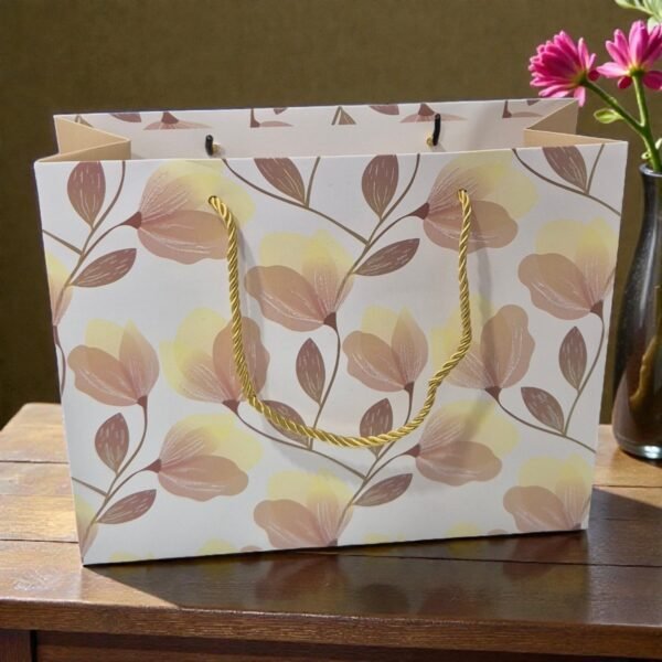 Sacola Decorada Floral com Brilho