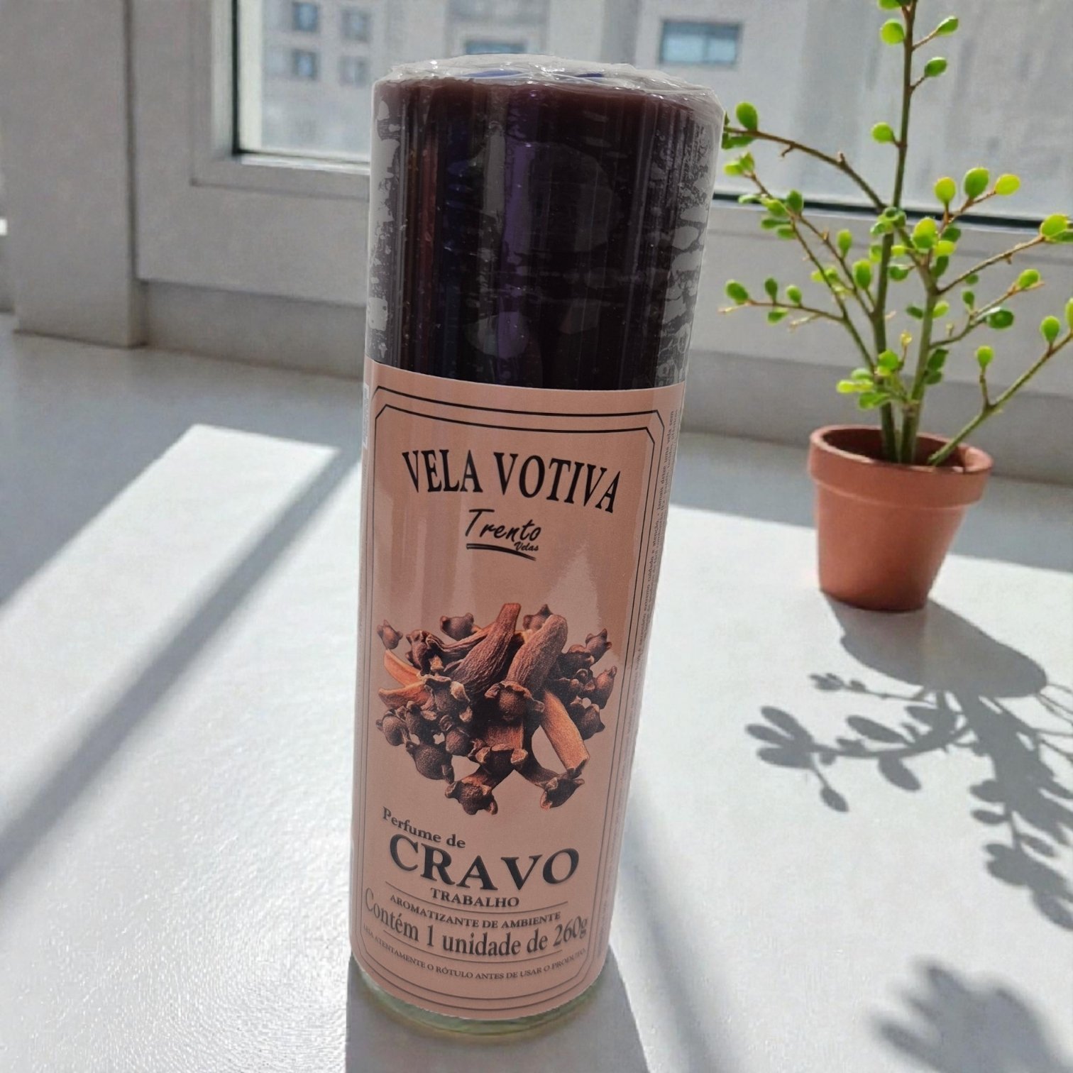Vela Perfumada 7 Dias 265g – Cravo | Trabalho, Foco e Abertura de Caminhos