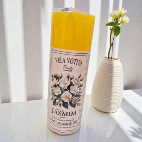 2026/02/1000317849.jpg Vela Perfumada 7 Dias 265g – Jasmim | União, Amor e Harmonia
