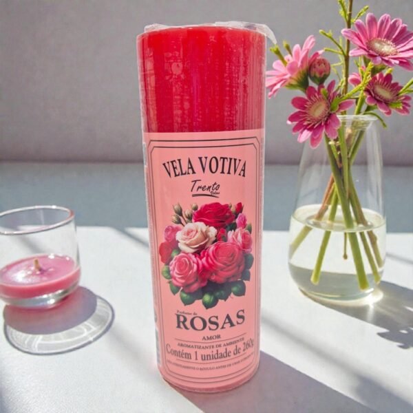 Vela Perfumada 7 Dias 265g – Rosas | Amor, Afeto e Harmonia