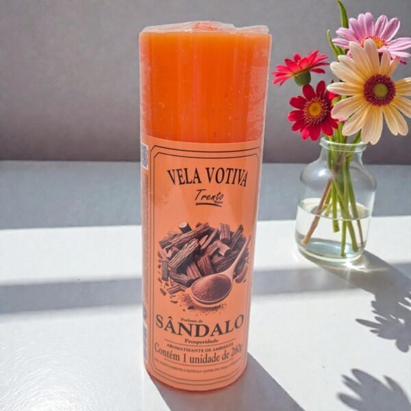 Vela Perfumada 7 Dias 265g – Sândalo | Prosperidade, Estabilidade e Elevação Espiritual