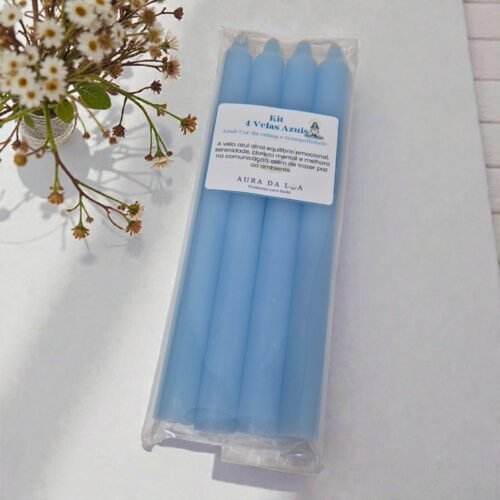 Vela Palito Azul – Calma, Proteção e Equilíbrio no Lar