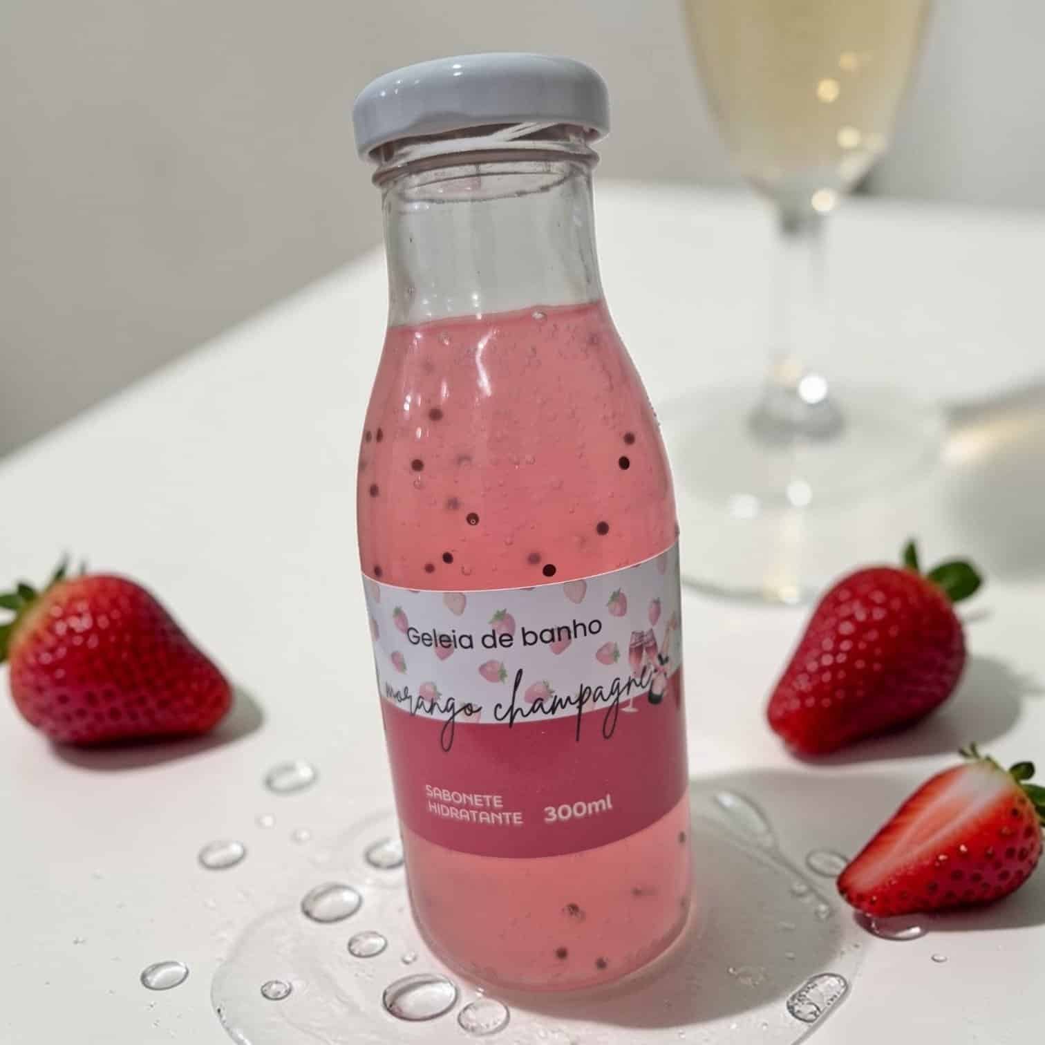 Geleia de Banho Morango com Champagne-com Reiki