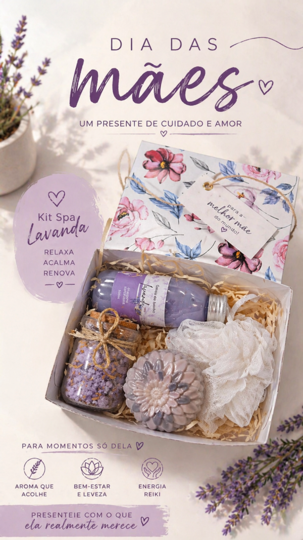 Kit Especial Dia das Mães Spa Lavanda com Energia Reiki