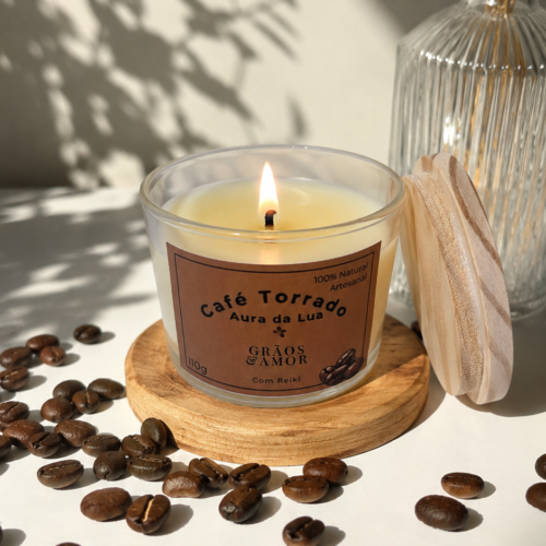 Vela Café Torrado 110g | Energia Reiki
