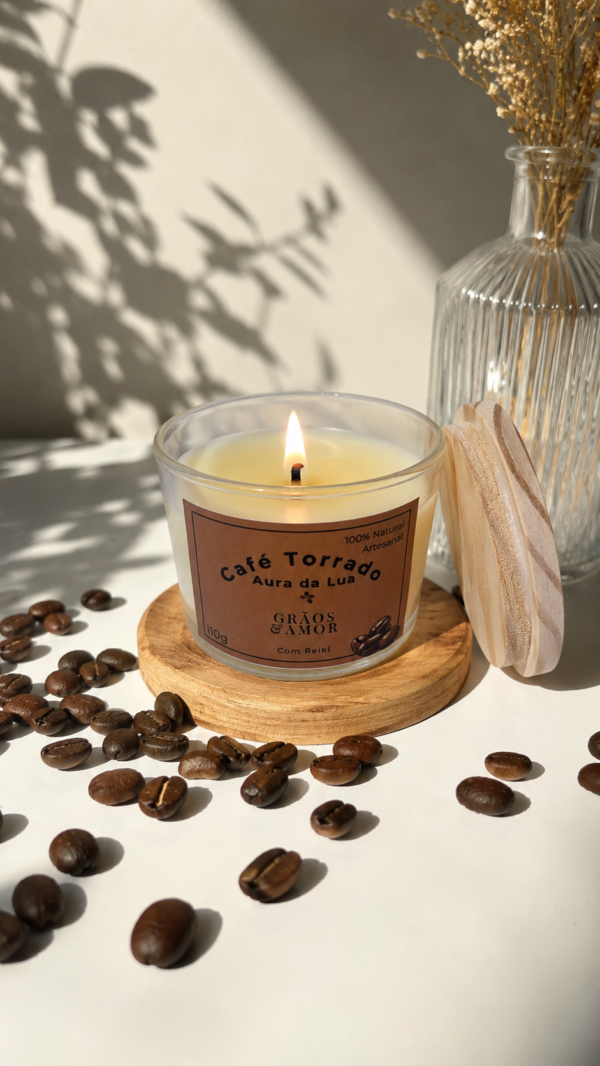 Vela Café Torrado 110g | Energia Reiki